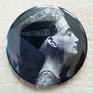 2.25 inch Egyptian pharaoh button badge pin